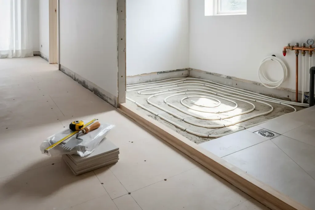 golvv rme i badrum och hall vad du b r t nka p f re installation i villa eller radhus